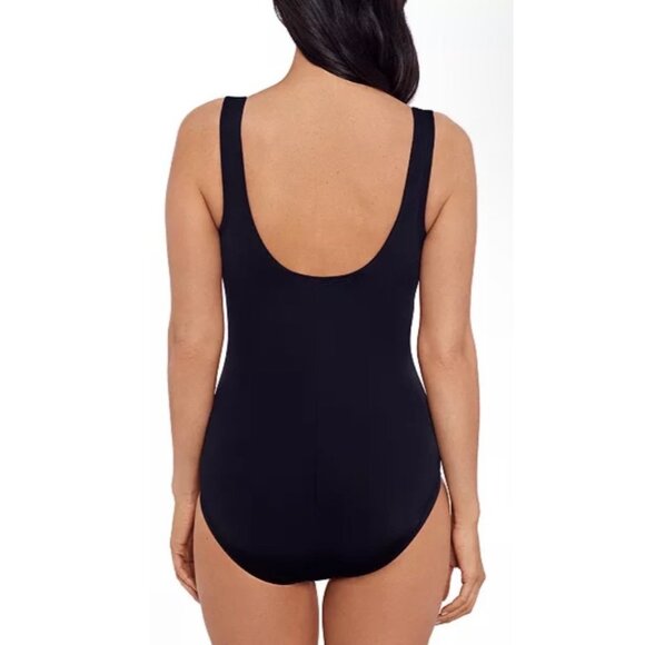 Swim Solutions One Piece Tummy Control Coral Size 10 Padded NWT - Picture 9 of 16